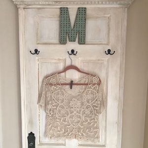 Boho woven festival almost-crop top